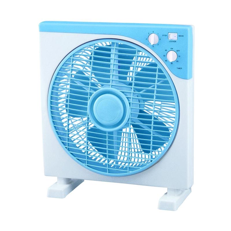 Ventilatore a scatola da 12 pollici con timer e pala in plastica